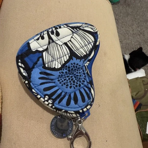 2 Vera Bradley Coin Purses BLUE BAYOU &‎ Half Moon Retro Prep Plaid Floral - Picture 2 of 9